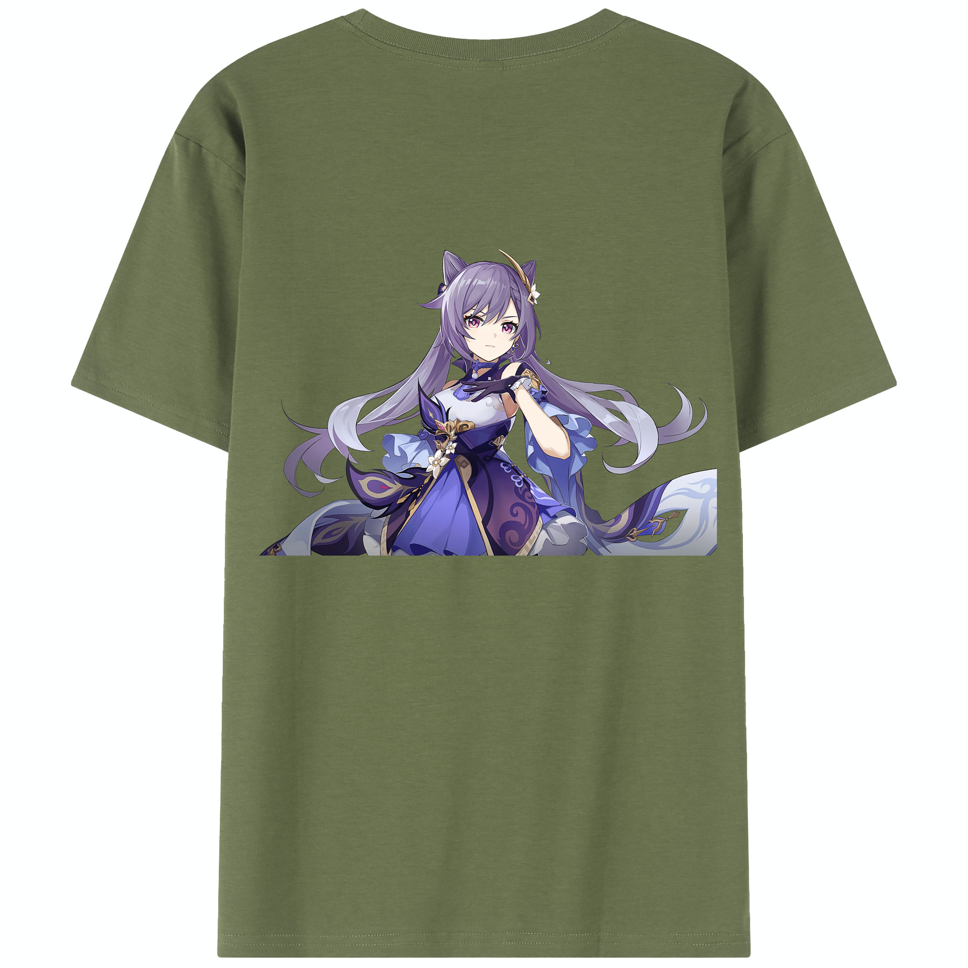 げんし神 刻晴 こくせい genshin Kokusei 綿100％半袖Tシャツ（背面プリント）